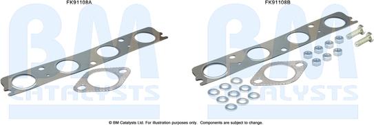 BM Catalysts FK91108 - Montāžas komplekts, Katalizators www.autospares.lv