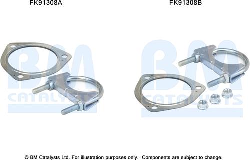 BM Catalysts FK91308 - Montāžas komplekts, Katalizators www.autospares.lv