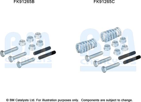 BM Catalysts FK91265 - Montāžas komplekts, Katalizators www.autospares.lv