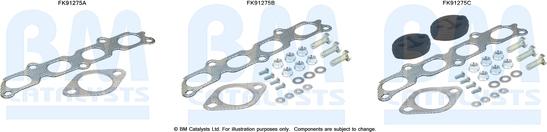 BM Catalysts FK91275 - Montāžas komplekts, Katalizators www.autospares.lv