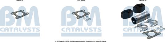 BM Catalysts FK92863 - Montāžas komplekts, Katalizators www.autospares.lv