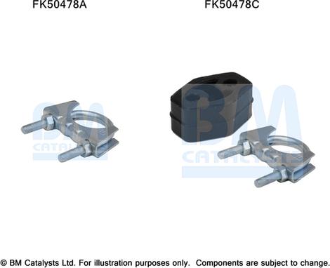 BM Catalysts FK50478 - Montāžas komplekts, Izplūdes caurule www.autospares.lv