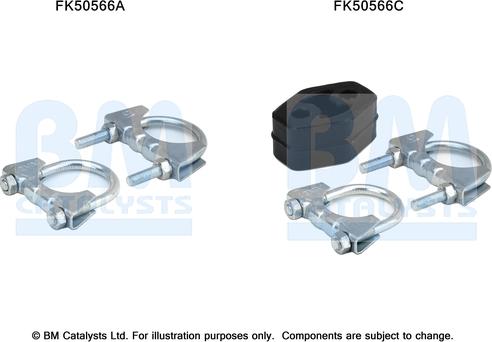 BM Catalysts FK50566 - Montāžas komplekts, Izplūdes caurule www.autospares.lv