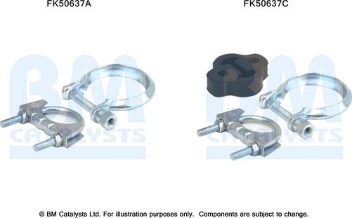 BM Catalysts FK50637 - Montāžas komplekts, Izplūdes caurule www.autospares.lv