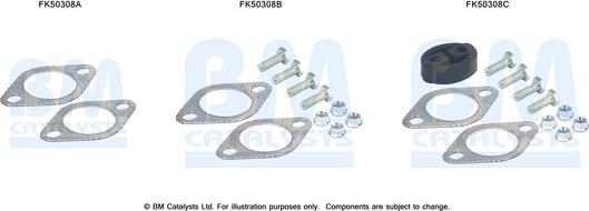 BM Catalysts FK50308 - Montāžas komplekts, Izplūdes caurule www.autospares.lv