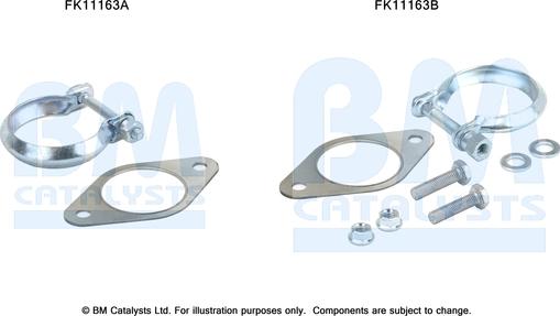 BM Catalysts FK11163 - Montāžas komplekts, Sodrēju / Daļiņu filtrs www.autospares.lv