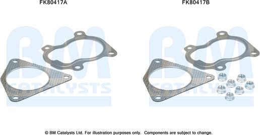 BM Catalysts FK80417 - Montāžas komplekts, Katalizators www.autospares.lv