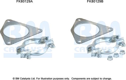 BM Catalysts FK80129 - Montāžas komplekts, Katalizators www.autospares.lv