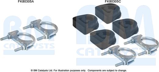 BM Catalysts FK80305 - Montāžas komplekts, Katalizators www.autospares.lv