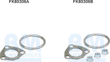 BM Catalysts FK80306 - Монтажный комплект, катализатор www.autospares.lv