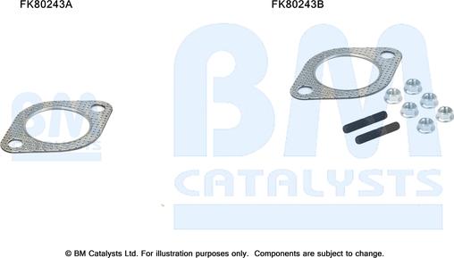 BM Catalysts FK80243 - Montāžas komplekts, Katalizators www.autospares.lv