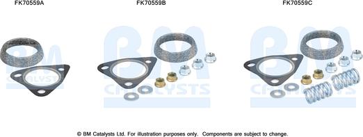 BM Catalysts FK70559 - Montāžas komplekts, Izplūdes caurule www.autospares.lv