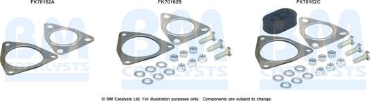 BM Catalysts FK70162 - Montāžas komplekts, Izplūdes caurule www.autospares.lv