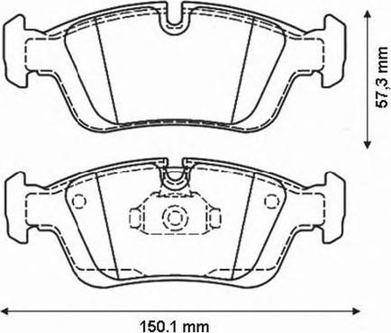 BMW 34111160357 - Bremžu uzliku kompl., Disku bremzes www.autospares.lv