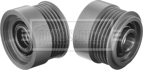 Borg & Beck BBA5040 - Pulley, alternator, freewheel clutch www.autospares.lv