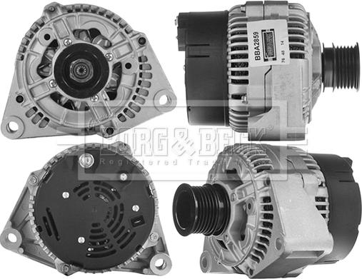 Borg & Beck BBA2859 - Генератор www.autospares.lv