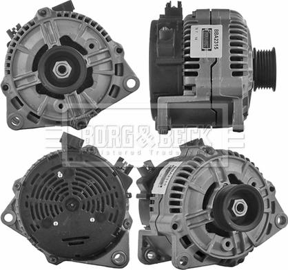 Borg & Beck BBA2315 - Alternator www.autospares.lv