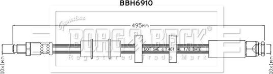 Borg & Beck BBH6910 - Bremžu šļūtene www.autospares.lv