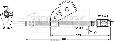 Borg & Beck BBH6970 - Bremžu šļūtene autospares.lv