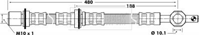 Borg & Beck BBH6443 - Bremžu šļūtene www.autospares.lv