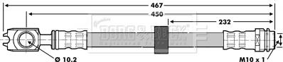 Borg & Beck BBH6631 - Bremžu šļūtene www.autospares.lv