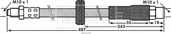 Borg & Beck BBH6029 - Bremžu šļūtene www.autospares.lv