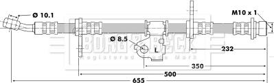 Borg & Beck BBH6198 - Bremžu šļūtene www.autospares.lv