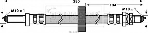 Borg & Beck BBH6143 - Bremžu šļūtene www.autospares.lv