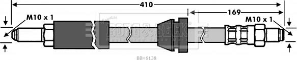 Borg & Beck BBH6138 - Bremžu šļūtene www.autospares.lv