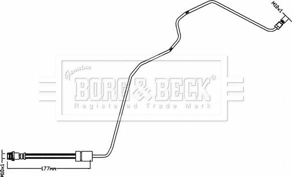 Borg & Beck BBH8551 - Bremžu šļūtene www.autospares.lv