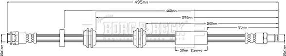 Borg & Beck BBH8681 - Bremžu šļūtene autospares.lv