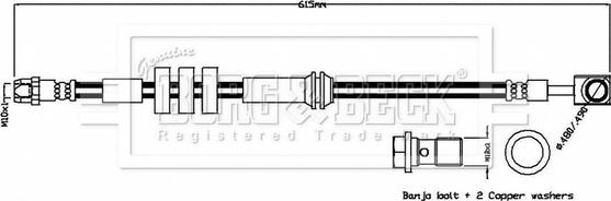 Borg & Beck BBH8864 - Brake Hose www.autospares.lv