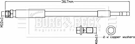 Borg & Beck BBH8805 - Bremžu šļūtene www.autospares.lv