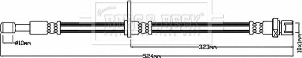 Borg & Beck BBH8205 - Bremžu šļūtene www.autospares.lv