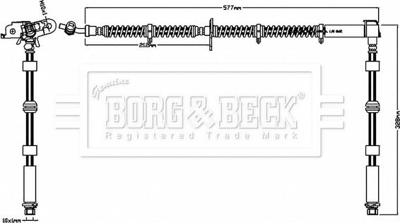 Borg & Beck BBH8720 - Bremžu šļūtene www.autospares.lv