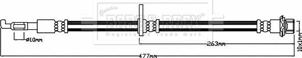 Borg & Beck BBH7966 - Bremžu šļūtene www.autospares.lv