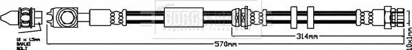 Borg & Beck BBH7960 - Bremžu šļūtene www.autospares.lv