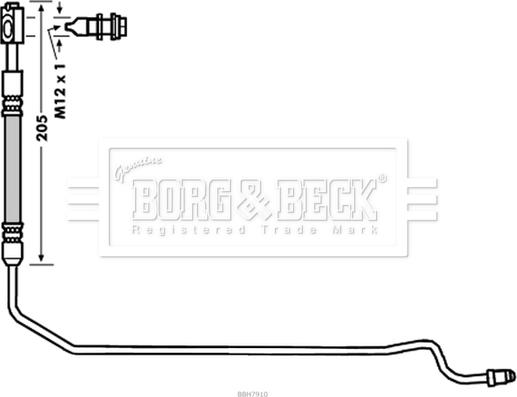 Borg & Beck BBH7910 - Bremžu šļūtene www.autospares.lv