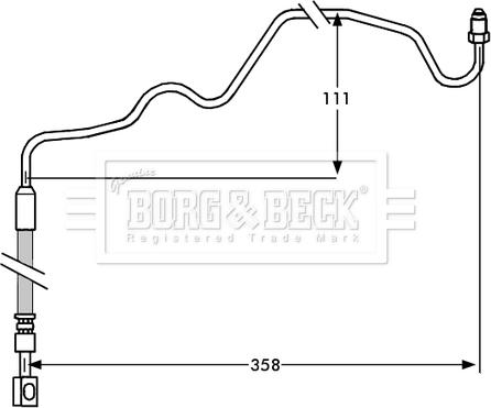 Borg & Beck BBH7533 - Bremžu šļūtene www.autospares.lv