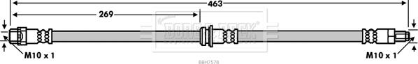 Borg & Beck BBH7578 - Bremžu šļūtene www.autospares.lv