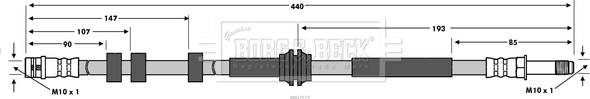 Borg & Beck BBH7573 - Bremžu šļūtene www.autospares.lv