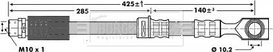 Borg & Beck BBH7124 - Bremžu šļūtene www.autospares.lv