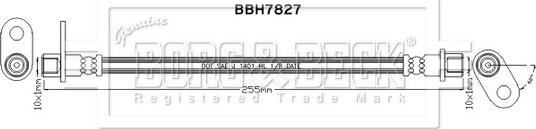 Borg & Beck BBH7827 - Bremžu šļūtene www.autospares.lv