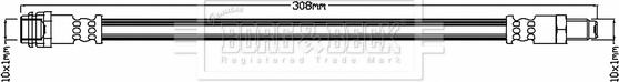 Borg & Beck BBH7324 - Тормозной шланг www.autospares.lv