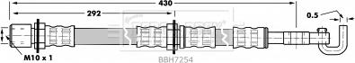 Borg & Beck BBH7254 - Bremžu šļūtene www.autospares.lv