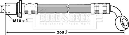 Borg & Beck BBH7284 - Bremžu šļūtene www.autospares.lv