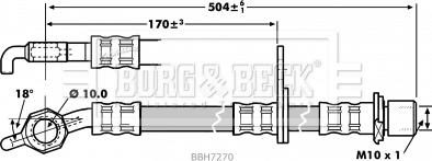 Borg & Beck BBH7270 - Bremžu šļūtene www.autospares.lv