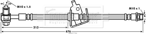 Borg & Beck BBH7736 - Bremžu šļūtene www.autospares.lv