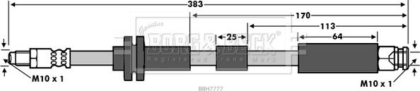 Borg & Beck BBH7777 - Bremžu šļūtene www.autospares.lv