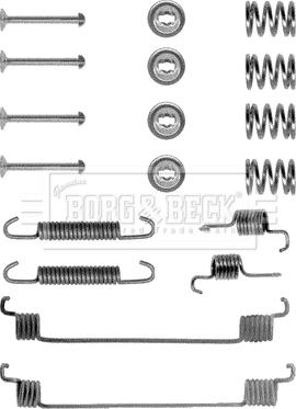 Borg & Beck BBK6048 - Accessory Kit, brake shoes www.autospares.lv